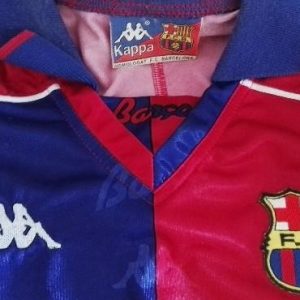 Camiseta Kappa F.C Barcelona Barça firmada por Pep Guardiola, Zubizarreta,… y 9 jugadores más
