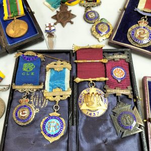 Colección de 15 medallas antiguas masoneria y fraternidades