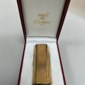 Encendedor vintage Cartier chapado en oro