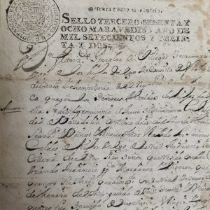 Manuscrito antiguo del 1732